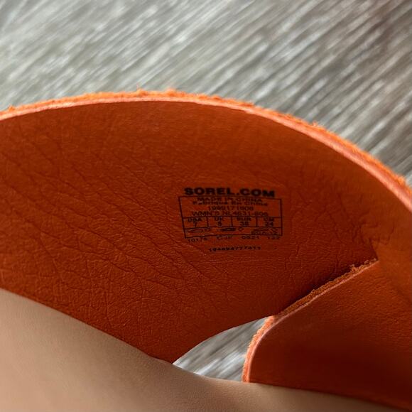 NWOB Sorel Women's Cameron Flatform Mule Sandals Desert Sun US 7 - Picture 12 of 16